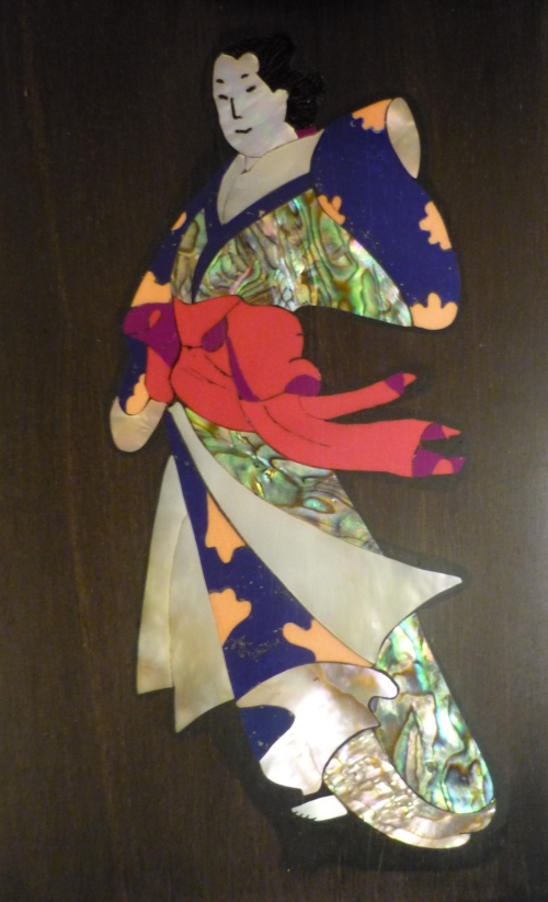 beautiful girl inlay art